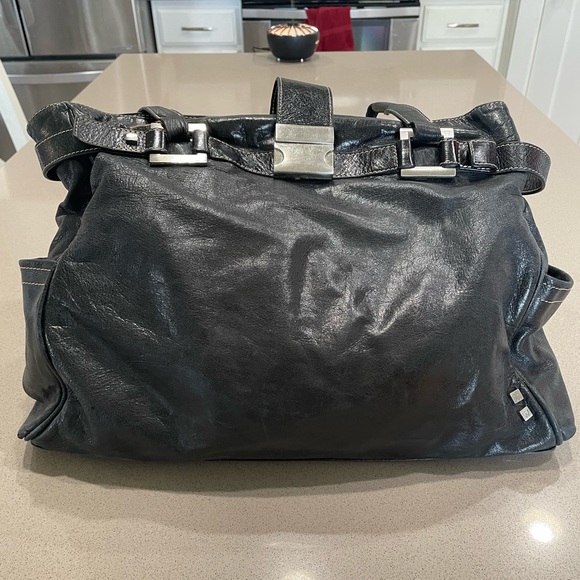 Helen Welsh genuine Leather shoulder handbag black - Picture 3 of 9